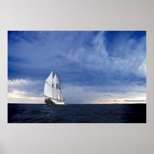 Sailing Ship On The Baltic Sea Poster (Front)