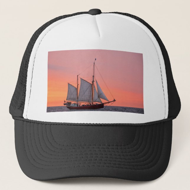 Sailing ship on the Hanse Sail in Rostock Trucker Hat (Front)