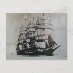 Sailing ship Peking at sea Postcard