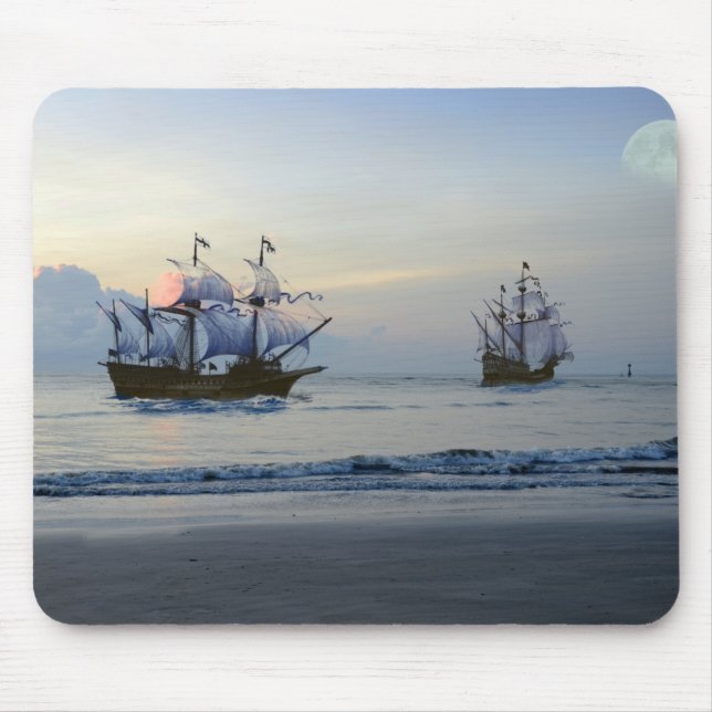 Sailing Ship Pirate Sailboat Sea  Mouse Mat (Front)