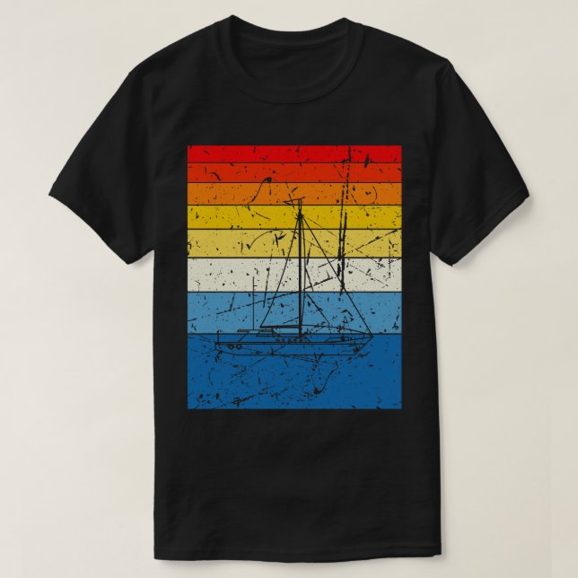 Sailing Ship Retro Vintage T-Shirt (Design Front)