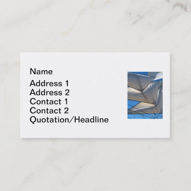 Sailing Ship Sails Business Card (Front)