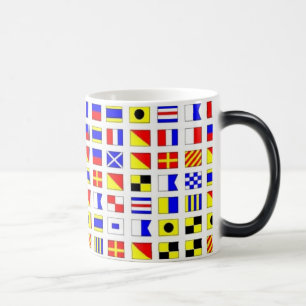 SAILING SHIP SIGNAL FLAGS MUG