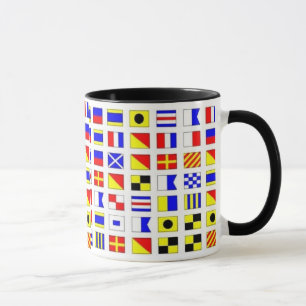 SAILING SHIP SIGNAL FLAGS MUG - Customised