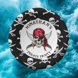  sailing ship Skulls Paper Plate