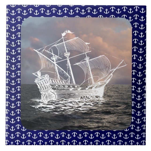 SAILING SHIP TILE (Front)