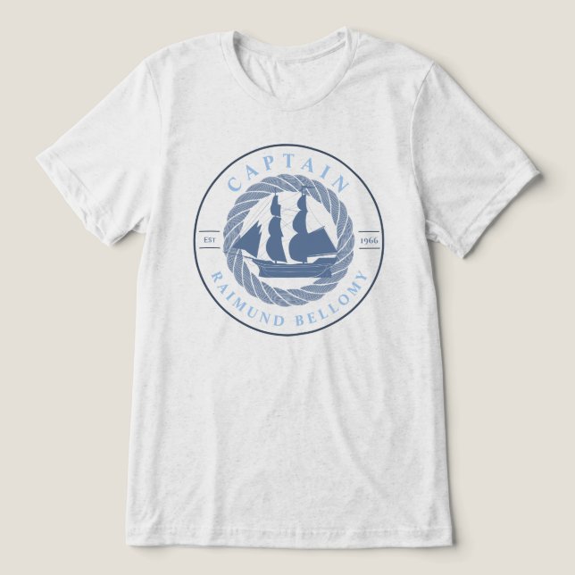 Sailing Ship Tri-Blend Shirt (Design Front)