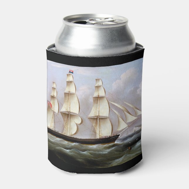 Sailing Ship Woolloomooloo 1850 Can Cooler (Can Front)