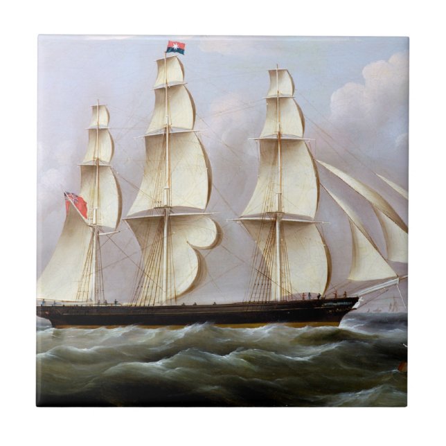 Sailing Ship Woolloomooloo 1850 Tile (Front)