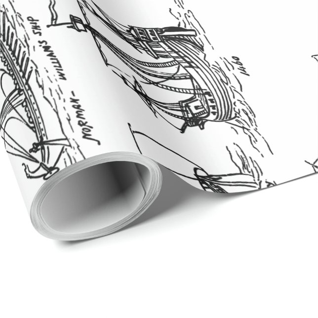 SAILING SHIPS OF OLD WRAPPING PAPER (Roll Corner)