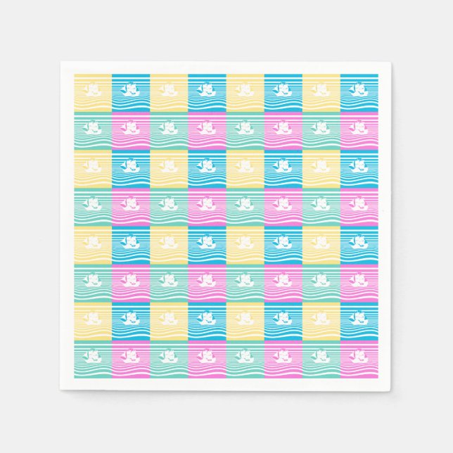 Sailing ships pattern napkin (Front)