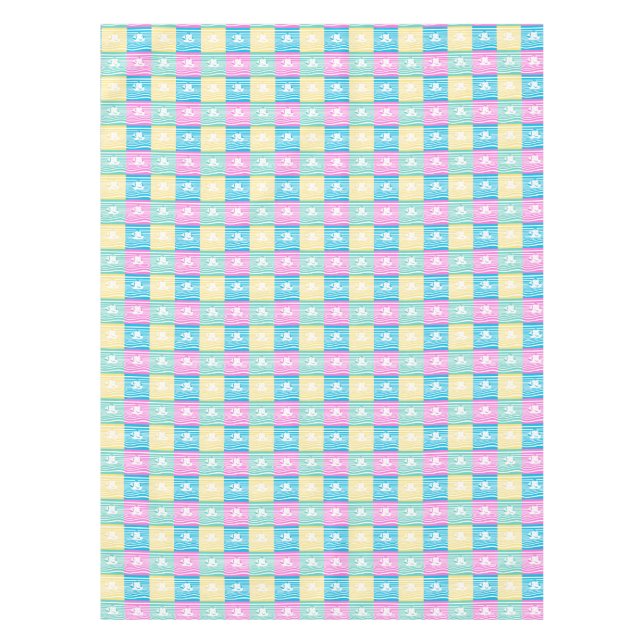 Sailing ships pattern tablecloth (Front)