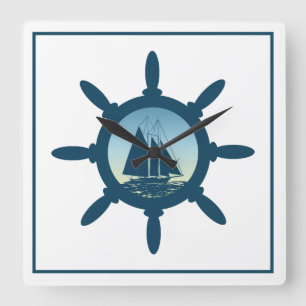 Sailing Square Wall Clock