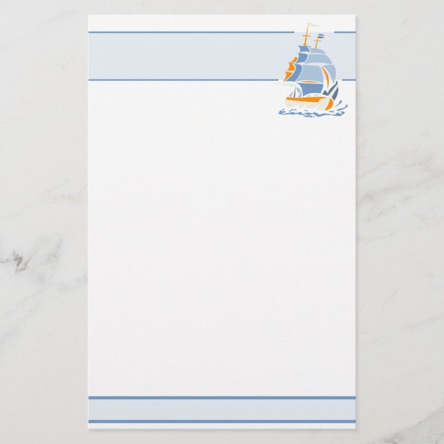 Sailing stationary, customisable stationery (Front)