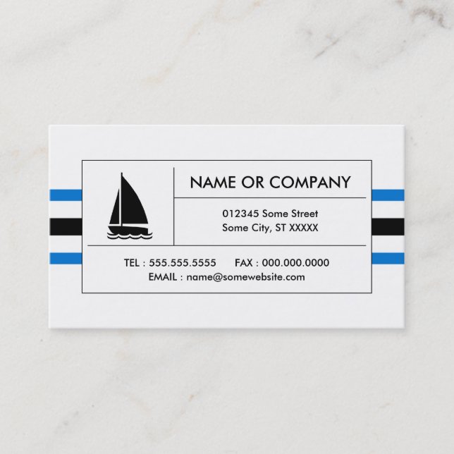 sailing stripes business card (Front)
