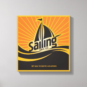 Sailing Sun And Sea Canvas Print