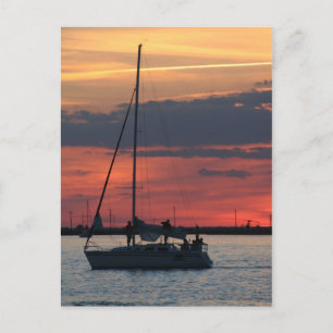 Sailing @ Sunset Postcard