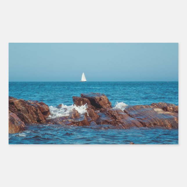 Sailing the Atlantic Rectangular Sticker (Front)