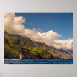 Sailing The Coastline Poster