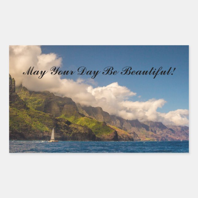 Sailing The Coastline Rectangular Sticker (Front)