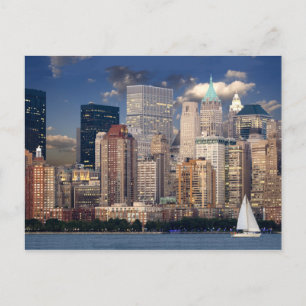 Sailing the Hudson River in New York Postcard