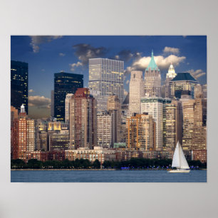 Sailing the Hudson River in New York Poster
