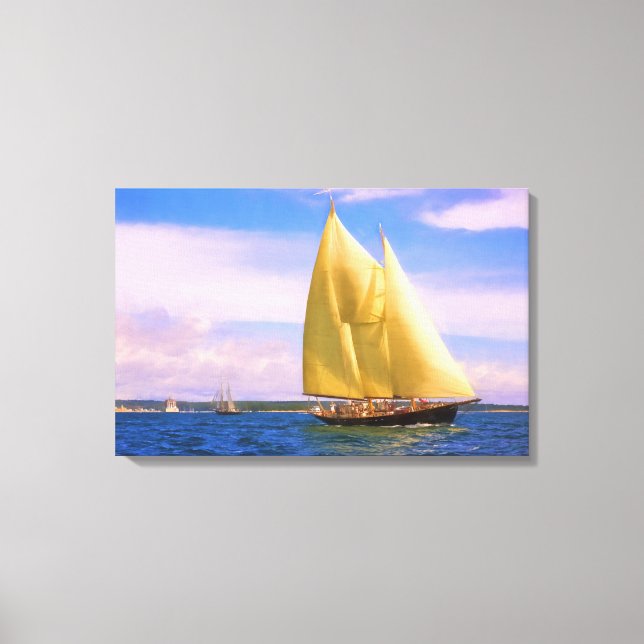 Sailing The Sound Canvas Print (Front)