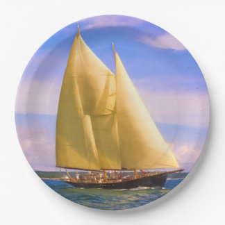 Sailing The Sound Paper Plate