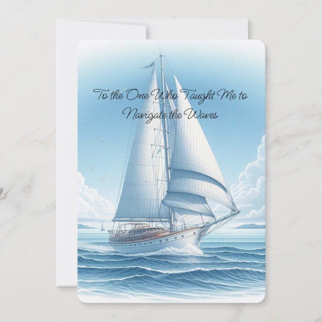 Sailing Themed Father’s Day Greeting Card (Front)