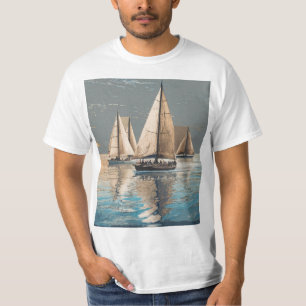 Sailing Through Time: Vintage Sailboats in Art T-Shirt