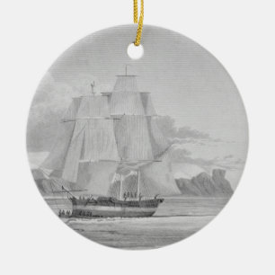 Sailing through young ice, September 1824, from 'J Ceramic Tree Decoration