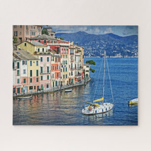 Sailing to Portofino -Italian Holiday-16x20-520 pc Jigsaw Puzzle
