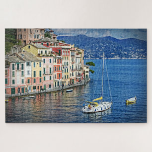 Sailing to Portofino-Italian Holiday-20x30-1014 pc Jigsaw Puzzle