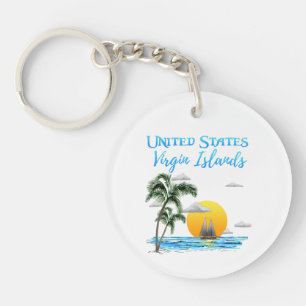 Sailing U.S. Virgin Islands Key Ring