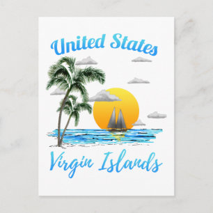 Sailing U.S. Virgin Islands Postcard
