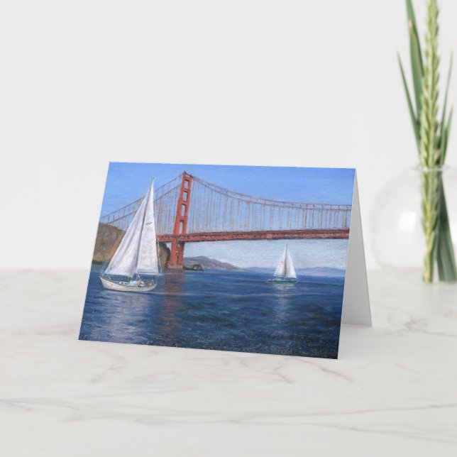 "Sailing Under the Golden Gate" Card (Front)
