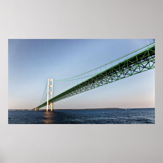 Sailing Under The Mackinac Bridge Poster (Front)