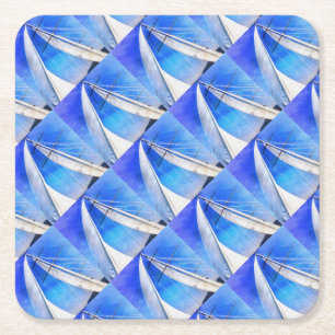 Sailing Unties The Knots Of My Mind Artistic Riggi Square Paper Coaster