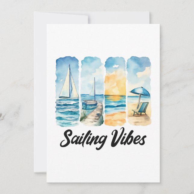 Sailing Vibes - Feel the Ocean Invitation (Front)