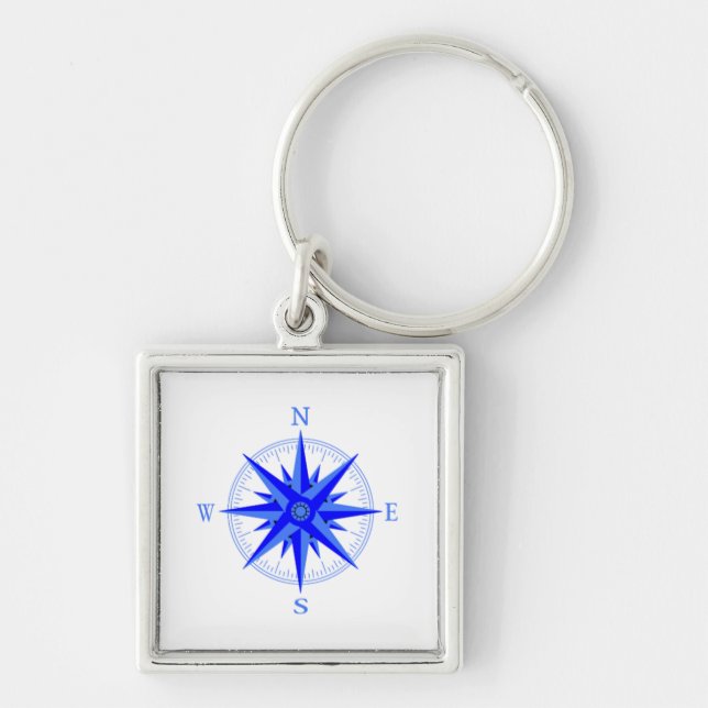 Sailing - Wind Rose Compass Nautical Shirt Key Ring (Front)