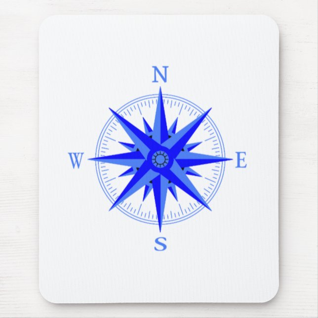 Sailing - Wind Rose Compass Nautical Shirt Mouse Mat (Front)