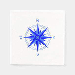 Sailing - Wind Rose Compass Nautical Shirt Napkin