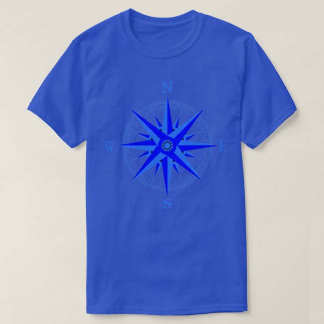 Sailing Wind Rose Compass Nautical T-Shirt (Design Front)