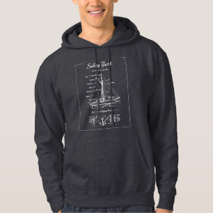 Sailing Yacht Blueprint Hoodie