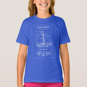 Sailing Yacht Blueprint T-Shirt