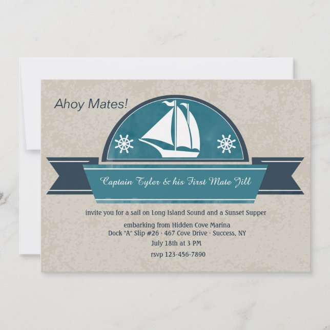 Sailing Yacht Invitation (Front)