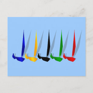 Sailing Yacht lovers yachting sail boat Postcard