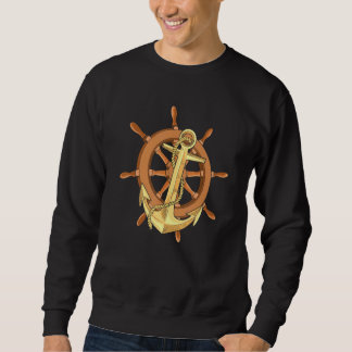 Sailor Anchor And Steering Wheel Sweatshirt