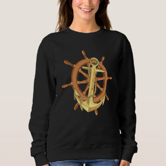 Sailor Anchor And Steering Wheel Sweatshirt