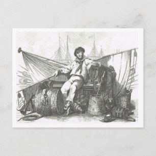 Sailor at leisure 1800s postcard
